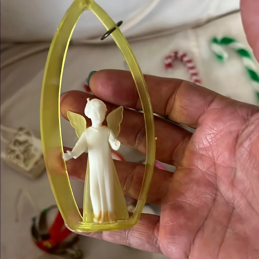 VTG Handmade Christmas Ornaments and Candy Cane Set